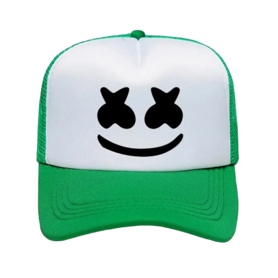 Kinder baseball pet smiley groen