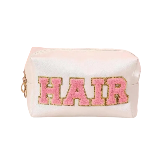 Make-up tas/ toilettas HAIR white