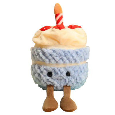 Kawaii knuffel cupcake lichtblauw