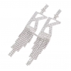 Strass oorbellen letter K