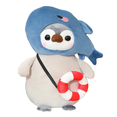 Kawaii knuffel pinguin vis