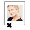 Strass oorbellen letter R