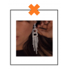 Strass oorbellen letter N
