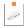 Badbruis wolk wit