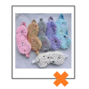 Slaapmasker fluffy paars met sterren