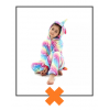 Onesie unicorn streep mt S