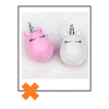 Haarborstel handmodel unicorn wit