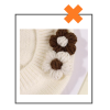 Kinder baret offwhite met naturel bloemen