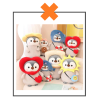 Kawaii knuffel pinguin rood hart