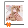 Etui kattenpoot bruin fluffy