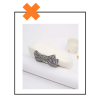 Kinder baret wit met zwart/wit strik