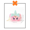  portemonnee fluffy unicorn regenboog blauw