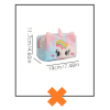 Etui / make-up tasje fluffy unicorn paars XL