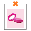 Haarborstel handmodel Roze lippen