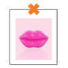 Haarborstel handmodel Roze lippen
