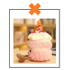 Kawaii knuffel cupcake lichtroze