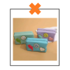 Make-up tas/ toilettas/ etui SMILEY lila