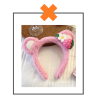 Haarband fluffy oortjes beer fuchsia